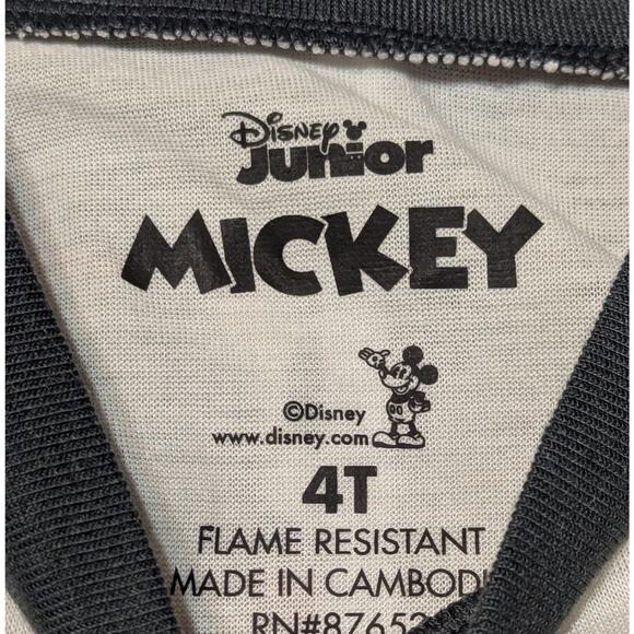 Disney Mickey Mouse Pajama Set Toddler 4T Shirt and Pants Flame Resistant Kids - Picture 4 of 8